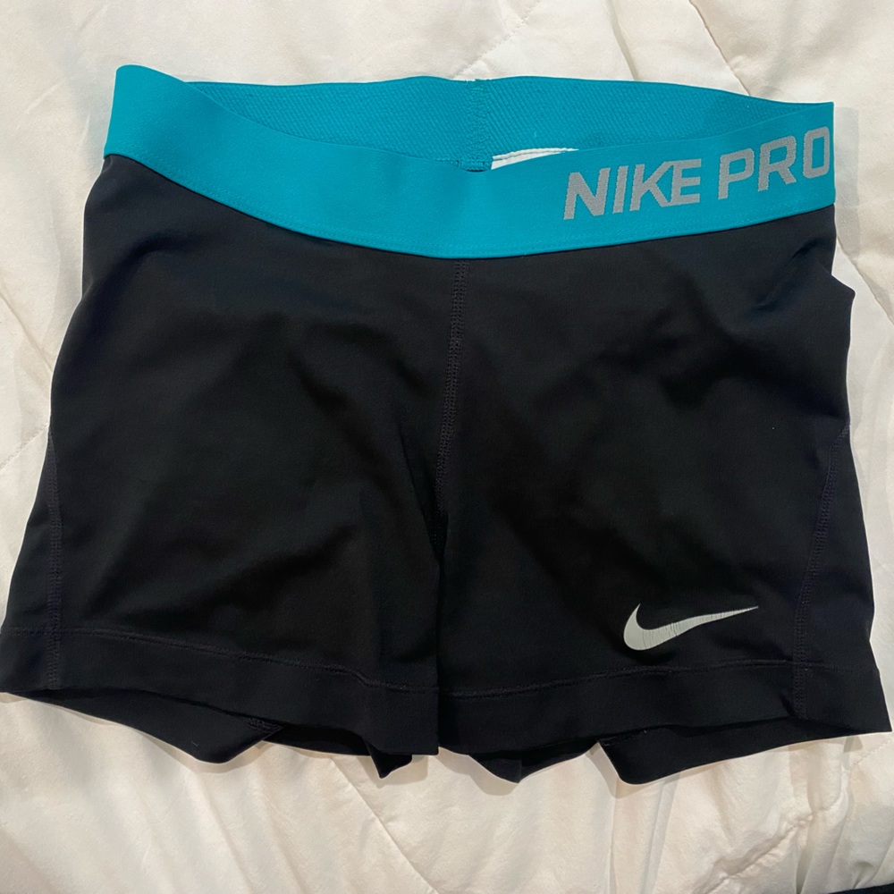 Black Nike Pros Spandex with Blue Band